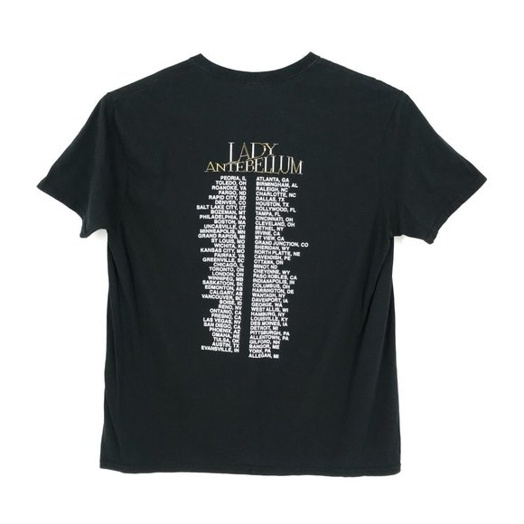 Lady Antebellum Mens Shirt XL Black Short Sleeve Concert Tee Band Tour Music - Picture 2 of 16